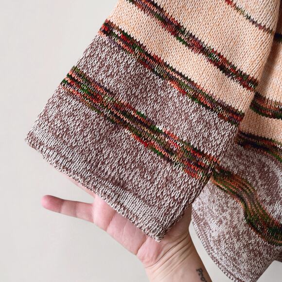 Vtg 70s Boho Cardigan Kimono Sweater Cobincore Southwestern Indie Tribal Cottage - Picture 4 of 7